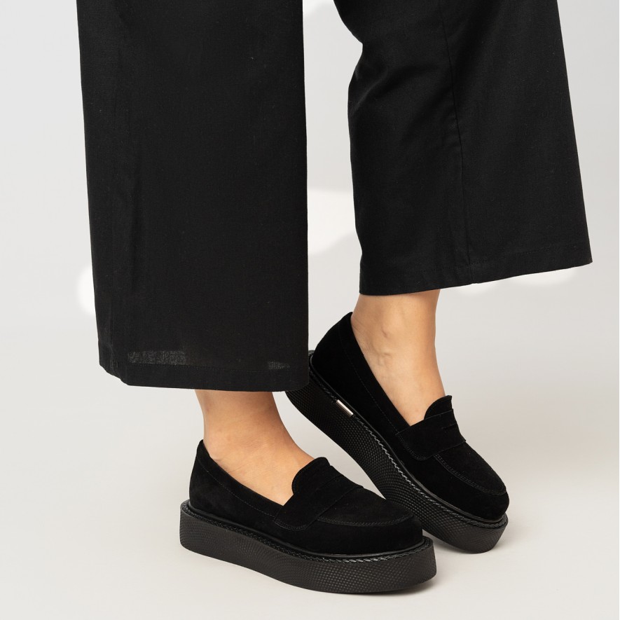            Mocasini - Dune - Velur Black